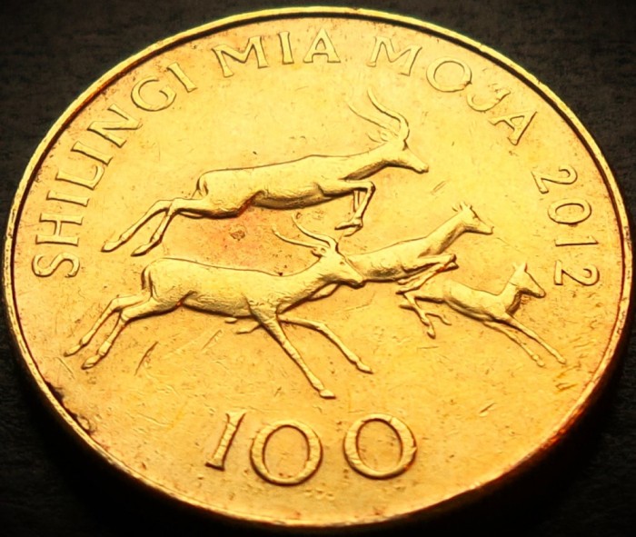 Moneda exotica 100 SHILINGI - TANZANIA, anul 2012 * cod 4944