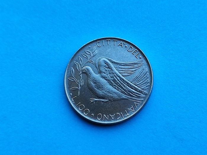 100 Lire 1970 Vatican-AUNC-RAR-in realitate arata bine