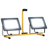 Proiector cu LED și m&acirc;ner, 2x100 W, alb rece