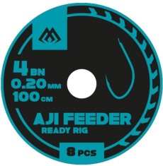 Carlige Legate MIKADO Clasic Feeder Rigs Aji Feeder, Nr.12 BN, 0.14mm, 100cm, 8buc/pac