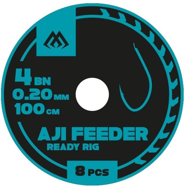 Carlige Legate MIKADO Clasic Feeder Rigs Aji Feeder, Nr.12 BN, 0.14mm, 100cm, 8buc/pac