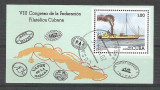 Cuba 1982 Ships, perf. sheet, used AA.014, Stampilat