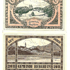 !!! AUSTRIA - LOT NOTGELD BERGHEIM 1920 - UNC / CELE DIN IMAGINE