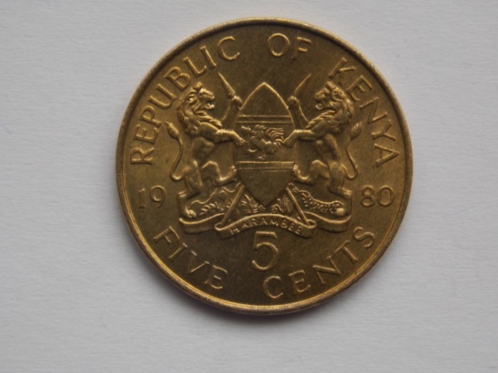 5 CENTS 1980 KENYA