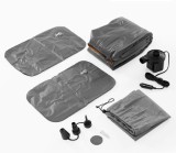 Saltea Gonflabila Auto/Camping 135x86x40cm, PVC, Suprafata Catifelata + 2 Perne, Pompa 12V &amp; Kit Reparatie