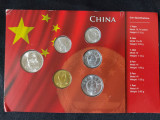 Seria completata monede - China 1984-2001 , 6 monede