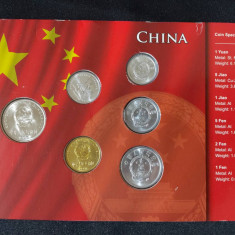 Seria completata monede - China 1984-2001 , 6 monede