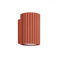 Lampă De Perete Karbon Ocru Roșu Aluminiu, 1 Bec Tub Minimalist De Interior.
