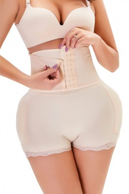 Body modelator cu efect push-up, corset &amp;amp; pernuțe pentru șolduri - Bej - Bej, L/XL foto