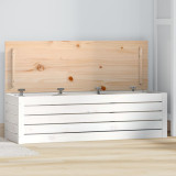 Cutie de depozitare, alb, 109x36,5x33 cm, lemn masiv de pin, vidaXL
