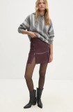 Answear Lab fustă culoarea bordo, mini, creion