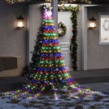 VidaXL Instalație brad de Crăciun 320 LED-uri, multicolor, 375 cm