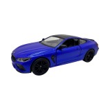 Macheta BMW M8 Coupe albastru replica metal cu usi deschise si mecanism pull back fara cutie proprie