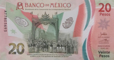Bancnota Mexic 20 Pesos mai 2021 - PNew UNC ( polimer, comemorativa - serie AT ) foto