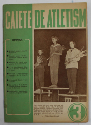 CAIETE DE ATLETISM , REVISTA , ANUL I , NR. 3 , 1956 foto