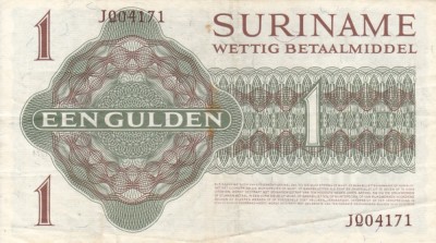 SURINAME 1 gulden 1974 VF+!!! foto