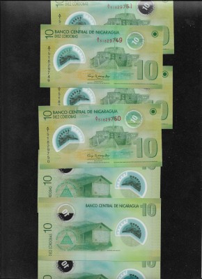 Nicaragua 10 cordobas 2007 unc pret pe bucata foto