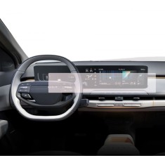 Folie Protectie Navigatie Kia EV3 2024+, Duragon, protectie Display Navigatie si Ceasuri de Bord, silicon Transparent, Anti-zgarieturi, kit instalare