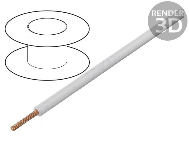 Cablu FlexiVolt-E/HK 1x0,5mm2 Cu PVC Alb 500V