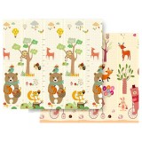 Covoras de joaca pentru bebelusi 200x180 cm, pliabil, model animale