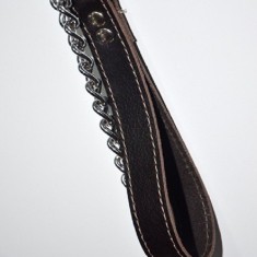 Lesa lant 3 mm/1,20 m &amp; maner piele negru