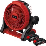 Einhell GE-CF 18/2200 Li PXC + Twinpack CB - Ventilator 3 trepte + Set 2 acumulatori Li-Ion 18 V 2.5 Ah
