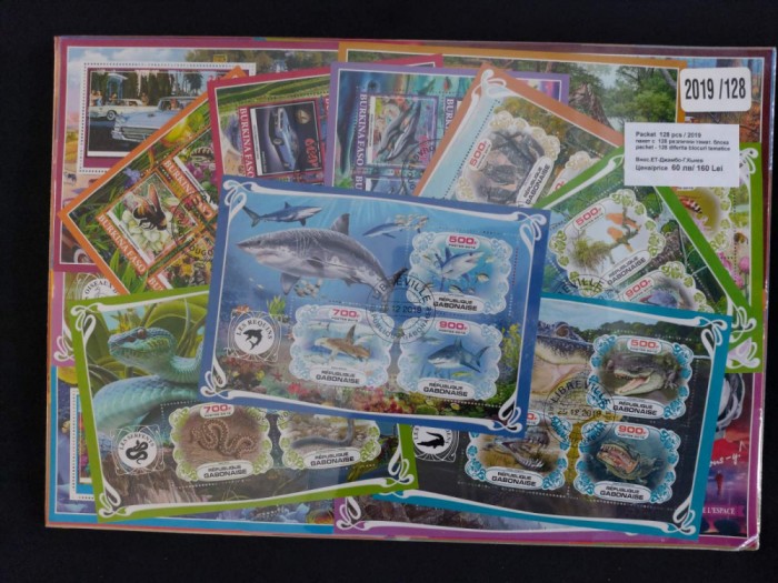 Pachet de 128 blocuri - țări africane, diverse, tematice - 2019