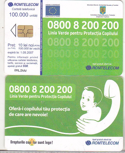 bnk card Cartela telefonica 2005 - Telefonul copilului - RO-ROM-0294B