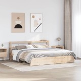 Cumpara ieftin Cadru de pat cu tăblie, 180x200 cm, lemn masiv de pin