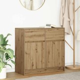 VidaXL Bufetă cu sertar Artisan Stejar 80x34x76 cm Lemn prelucrat