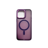 Cumpara ieftin Husa spate hard MagSafe cu rama camera metalica pentru iPhone 15 Pro Max Violet