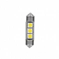 Bec Hyper-Led9 - 3SMD 24/28V sofit 10x36mm soclu SV85-8 2buc - Alb Garage AutoRide