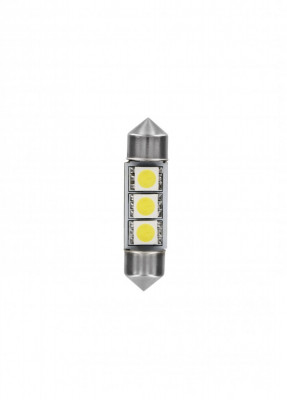 Bec Hyper-Led9 - 3SMD 24/28V sofit 10x36mm soclu SV85-8 2buc - Alb Garage AutoRide foto