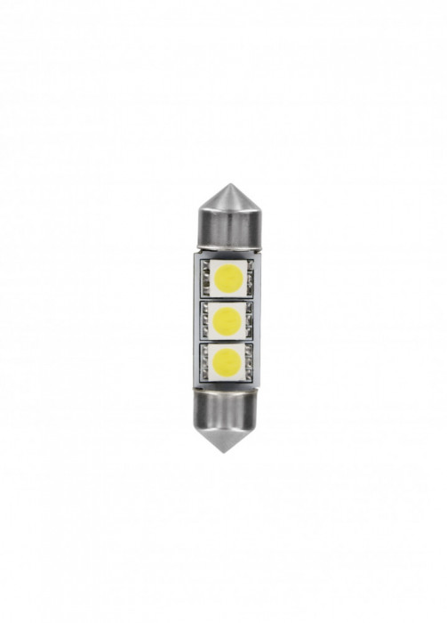 Bec Hyper-Led9 - 3SMD 24/28V sofit 10x36mm soclu SV85-8 2buc - Alb Garage AutoRide