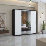 Dresing Delia 200 Gri cu Oglinda si Usi Albe Stoc limitat