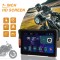 Ecran portabil 7&quot; pentru motocicleta cu CarPlay wireless, Android Auto, Airplay, Android Cast, rezistent la apa IP67, Bluetooth 5.0