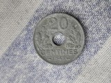 Moneda franta 20 centimes 1943