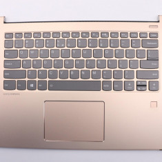 Carcasa superioara cu tastatura palmrest Laptop, Lenovo, IdeaPad 530S-15IKB Type 81EV, 5CB0R12312, cu iluminare, aurie, layout US