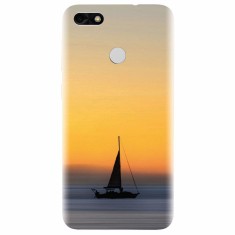 Husa silicon pentru Huawei P9 Lite mini, Wind Sail Boat Ocean Sunset