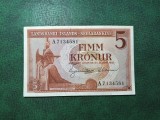 ISLANDA 5 KRONUR 1957