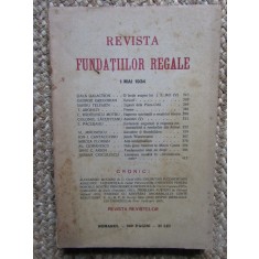 Revista Fundatiilor Regale Anul I MAI 1934 Nr. 5