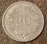 C50 - Moneda foarte veche - Elvetia - 20 rappen - 1985