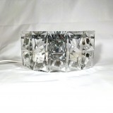 Aplică Kinkeldey, MCM Art Deco, Post Modern, cristal, crom, vintage