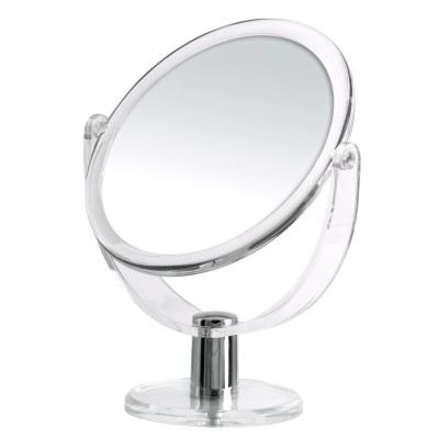 Oglinda cosmetica Ridder transparenta, de masa, diametru 13.5cm, 2 fete, una cu marire de pana la 3 ori Kida 3007300 foto