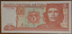 3 pesos 2004, Cuba, UNC foto