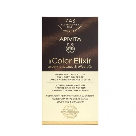 APIVITA My Color Elixir 7.43 Blond Aramiu Auriu