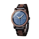 Ceas barbatesc de mana Bobo Bird Quartz Analog Lemn Bambus Data Calendar