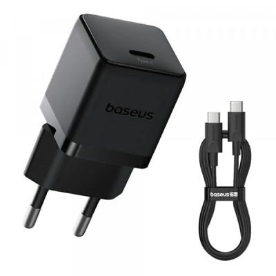 Incarcator Retea Cu Cablu USB-C Baseus Palm, 20W, 3A, 1 x USB-C, Negru P10111602113-01 foto
