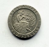 Spania 200 Pesetas 1996 km # 965 moneda cupru nichel, Europa, Cupru-Nichel