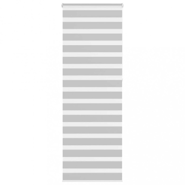 Jaluzea tip zebra gri deschis lățime țesătură 70,9 cm poliester